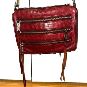 Rebecca Minkoff Leather Crossbody Bag - Red